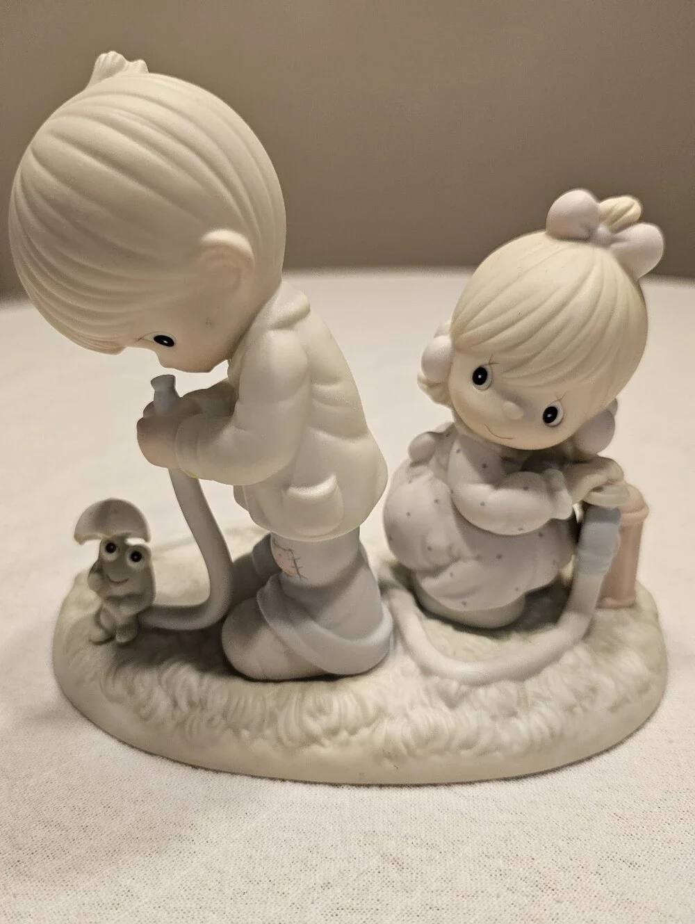 Precious Moments 1989 There Shall Be Showers Of Blessings Boy Girl